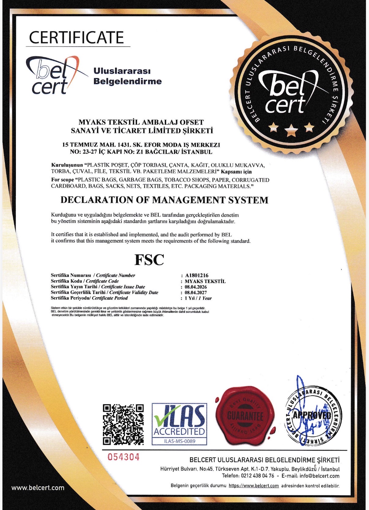 FSC belgesi — diğer görsel