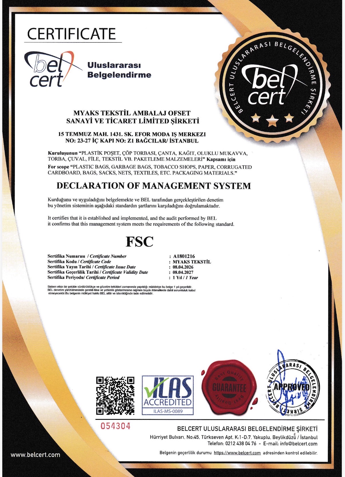 FSC belgesi